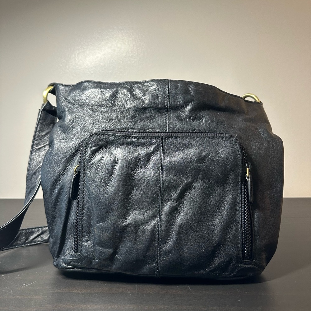 Cabin Creek Black Leather Bag